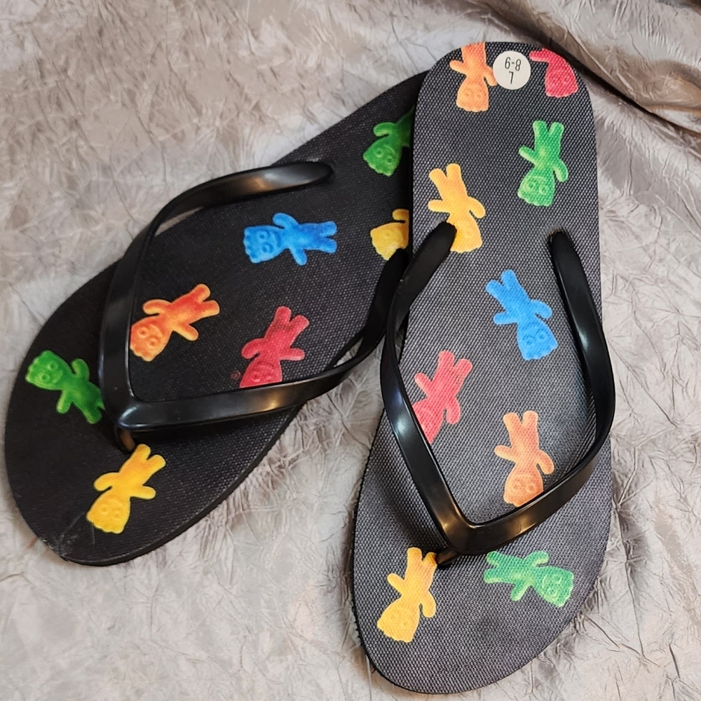 SOUR PATCH KIDS FLIP FLOPS SZ 8-9